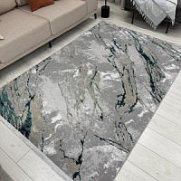 Ковер AFINA 0,8*1,5 прямой 9011A - GREY / D.GREEN