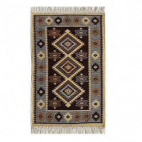 Коврик KILIM 1шт (60*120) хлопковый с бахромой UK02 6120204 коричневый