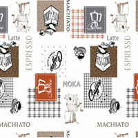 Клеенка КОЛОРИТ "Пикник" 0-00/26 ("Кофе") б/основы 1,2х50м (50м) 