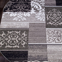 Ковер SILVER 1,0*2,0 овал D216 GRAY