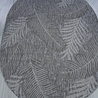 Ковер Циновка KAIR 1,2*1,7 овал S132 DARK GRAY