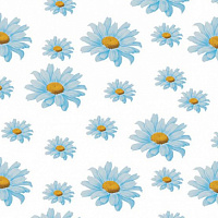 Клеенка КОЛОРИТ "Пикник" 0-20/14-01 ("Ромашки гол.на прозр.") б/основы 1,2х50м (50м)