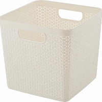 Корзина для хранения Keeplex Rattan 21л квадратная 29,5*29,5*27,5см белое облако KL130410048