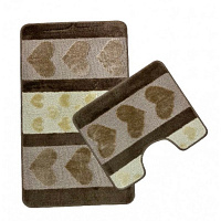 Коврик ZALEL "HURREM "2шт (60*100/50*60) (brown) коричневый