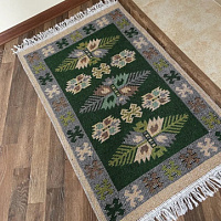 Коврик KILIM 1шт (60*120) хлопковый с бахромой UK01 6120101 зеленый