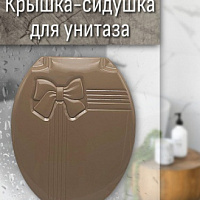 Сиденье для унитаза DDStyle "Бантик" кофейный (1018) (12) 