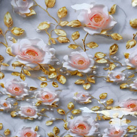 GW-52348 Клеенка силиконовая 1,0м*20м (непрозрачный фон) (толщина 0,65мм) (20) STP5818-1