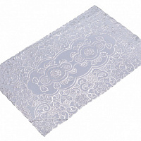 Салфетка ПВХ кружевная 60*100см белый перламутр (12!!!/120) прямоугольник