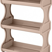 Полка навесная Keeplex Rattan трехсекционная 32,4х17х41,8см морской песок KL168212015