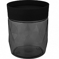 Банка для сыпучих продуктов Plast Team Black 0,5л РТ170110621 (24)