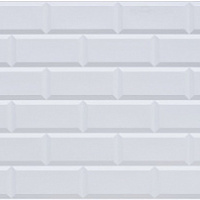 Панель ПВХ листовая 0,3мм Блок белый /PVC Panel White unit 962*484мм