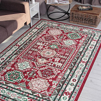 Ковер DARGA 1,0*2,0 прямой F667 RED-CREAM