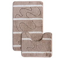 Коврик BENGAL ZEBRA 2шт (50*80см) светло-бежевый (L.beige) SLV202580