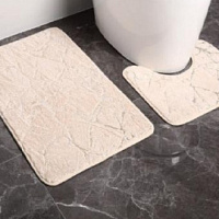 Коврик Baizheng 2шт (50*80+40*50) BZY258 меховой мрамор бежевый