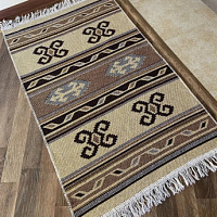 Коврик KILIM 1шт (80*150) хлопковый с бахромой 1774 бежевый