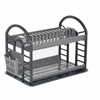 Сушка для посуды DDStyle АНТИК 07202 антрацит серый (12)