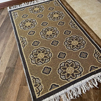 Коврик KILIM 1шт (80*150) хлопковый с бахромой 1274 бежевый