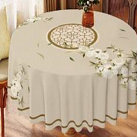 1301 Скатерть SILK DUPONT с тиснением на тканевой основе 10шт/рул. (140*140см) (10)