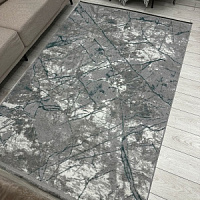 Ковер AFINA 2,0*2,9 прямой 0908A - GREY / D.GREEN