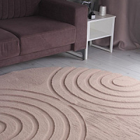 Ковер RABBIT CARVING 1,6*1,6 круглый PX4005 BROWN / BROWN