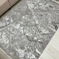 Ковер AFINA 0,8*1,5 прямой 0908A - GREY / GREY